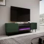 TV-kapp elektrilise kaminaga Cama Meble ONDA 180,5×40×58,0 cm, puitlaastplaat, roheline, vabaltseisev või seinale paigaldatav