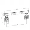 Maclean MC-481 Ultra Flat Slim TV seinakinnitusklamber 37-80 tolli, lame ja kumer, kuni 75 kg, VESA 600x400 universaalne TV kinnitus