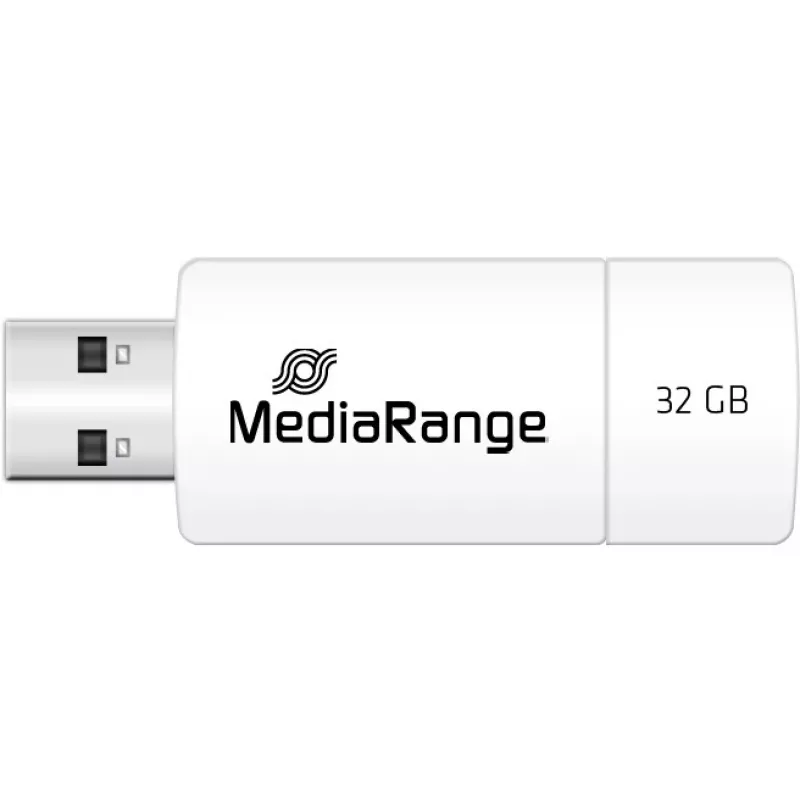MediaRange - USB-mälupulk - 32 GB - USB 2.0 - valge, roheline (MR973)