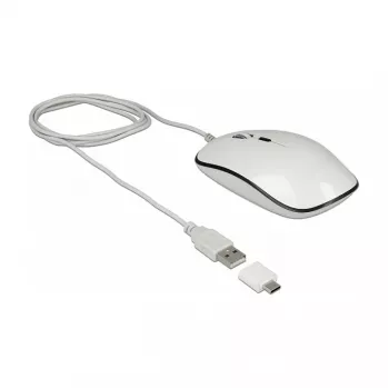 Hiir DeLOCK 12532 Office mõlemakäeline USB Type-A optiline 3200 DPI