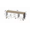 Teleriiul Cama Meble LOTTA 140 cm — wotan tamme raam, must puitlaastplaadi pealispind, 1400×400×530 mm