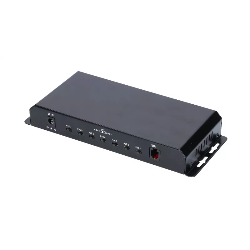 Extralink PoE Switch KRATOS 7x Gigabit PoE, 1x Uplink RJ45, Toiteplokk 24V 2.5A, 60W