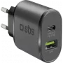 SBS TETRPD25W laadija mobiilseadmetele Must Siseruumides (TETRPD25W)