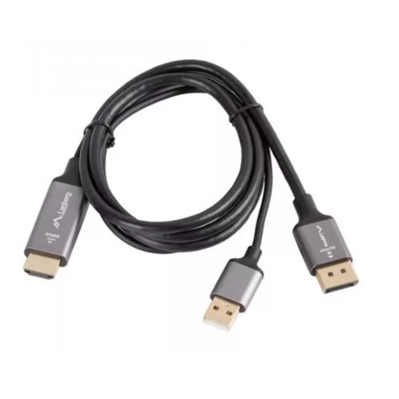 HDMI(M)->DISPLAYPORT(M) KAABEL 1M 4K MUST LANBERG