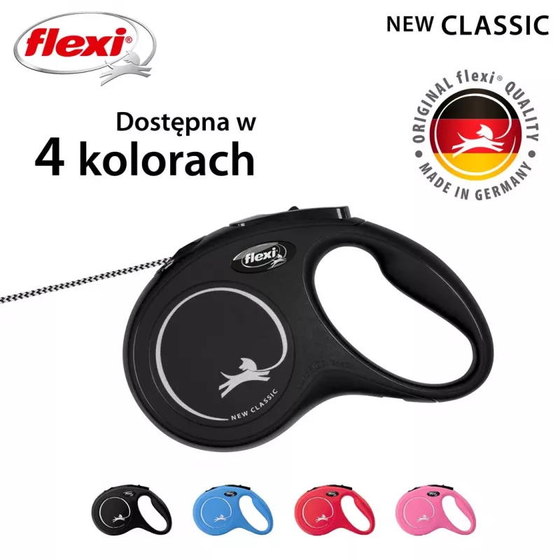 Flexi New CLASSIC 5 m must koera automaatjalutusrihm