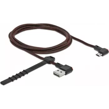 USB-kaabel DeLOCK EASY-USB 2.0 Type-A kuni Micro-B isane nurga all 1,5 m must