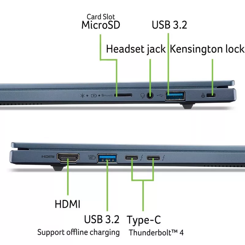 Sülearvuti Acer Swift Go 14 AI NX.JNBEG.001 — Intel Core Ultra 7 256V, 14 tolli WUXGA, 16 GB LPDDR5, 512 GB SSD, Intel Arc 140V, Windows 11