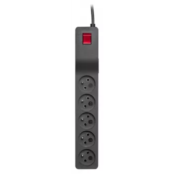 LESTAR ZX 510 G-A K.:CZ 5,0M piksekaitsega pistikupesa, must, 5 AC-pistikupesa, 230 V, 5 m