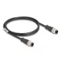 DeLOCK M12 kaabel A-kodeeritud 8 kontaktiga isane-isane Cat5e 1 m Must