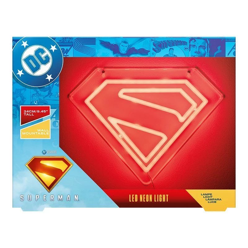 Seinale kinnitatav LED-neoonvalgusti Paladone Superman PP14478SMTVN, dekoratiivne seinamärk