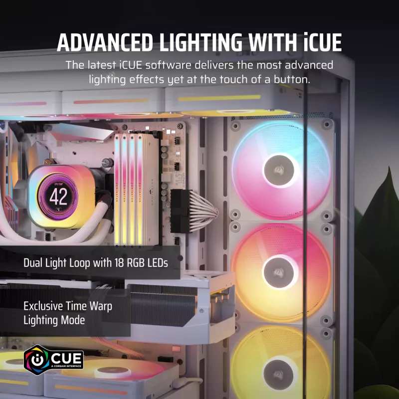Fan Corsair iCUE LINK LX140-R RGB 14 cm Valge 2000 p/min