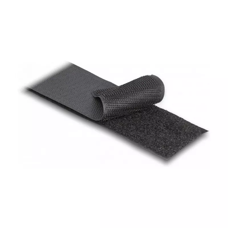 DeLOCK tugev haak-ja-aasaline teip 25m x 50mm must