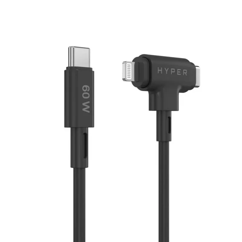 HYPER HyperJuice USB-kaabel USB 2.0 1.5 m USB C USB C/Lightning must