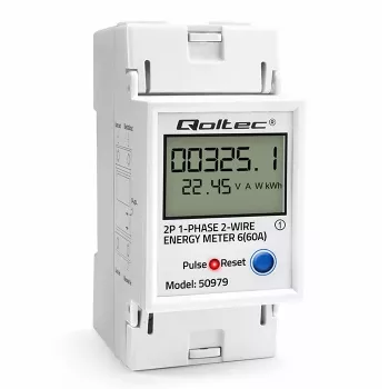 Energiaarvesti QOLTEC Ühefaasiline DIN-liistule 230V (MPN 50979)