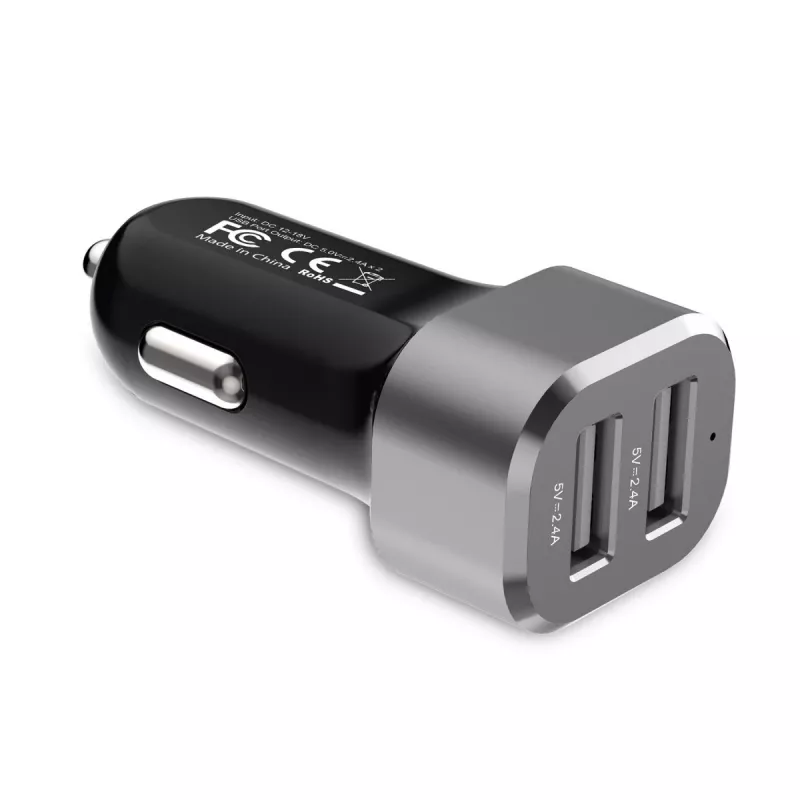 Auto laadija 2xUSB 2.4A alumiinium