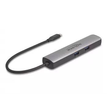 DeLOCK USB USB-C dokkimisjaam 8K HDMI USB 10 Gbps 2.5 Gigabit LAN PD 100W