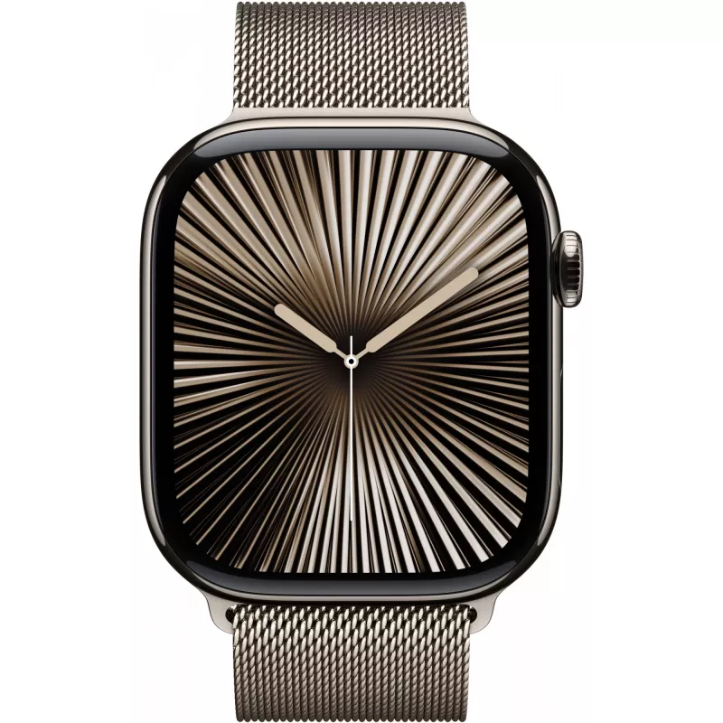 Apple Watch 10 46 mm GPS+4G titaan Milanaise M/L loodus/looduslik