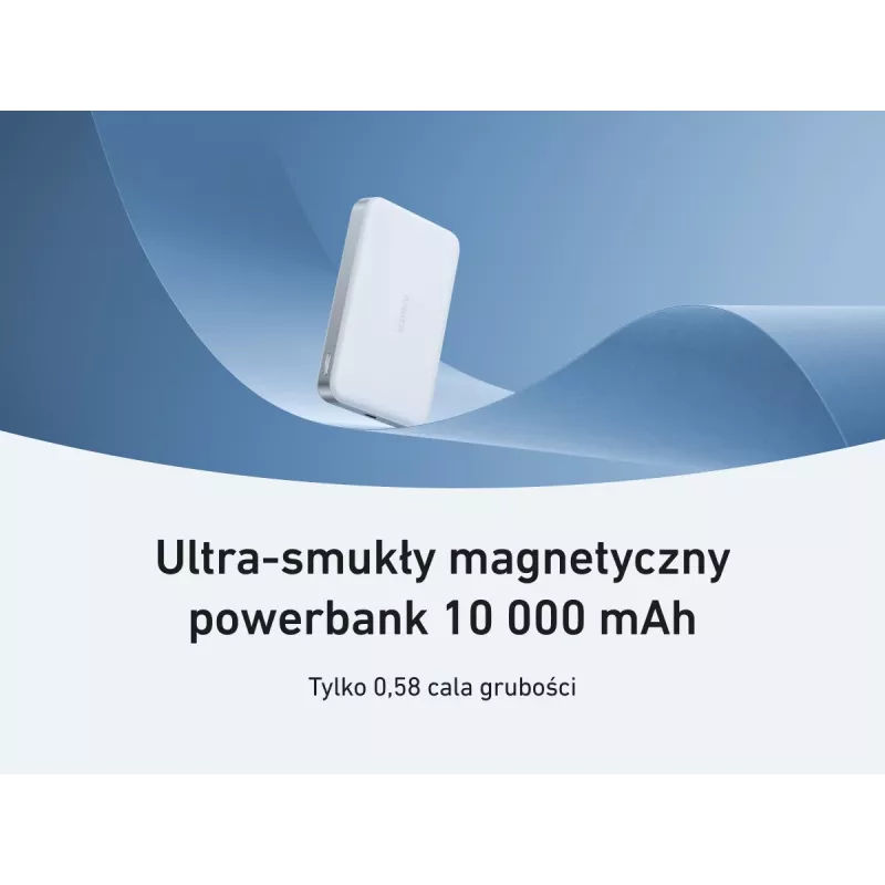 Anker MagGo Power Bank 10K Magnetiline Juhtmevaba Valge