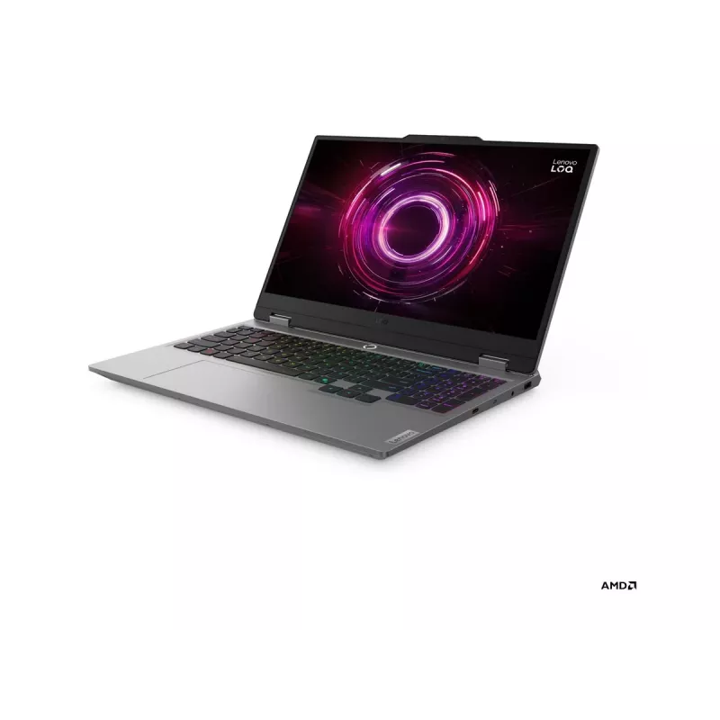Sülearvuti Lenovo LOQ Ryzen 5, 15,6 tolli FHD IPS 144 Hz, 16 GB muutmälu, 512 GB SSD, NVIDIA RTX 5050 8 GB, Windows 11 Home (Luna Grey)