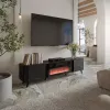 TV-kapp Cama Meble Volare 200 x 39 x 49 cm, must/san sebastian kaminaga