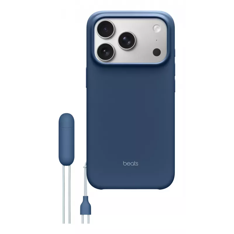 Apple Beats'i iPhone 17 Pro kaitsva jalatoega ümbris — MagSafe, kaamera juhtimine, sobib 6,3-tollisele ekraanile, Bedrock Blue (roosa)