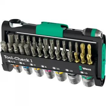 Wera Tool-Check 1 Stainless steel 1 ratchet head Must roheline