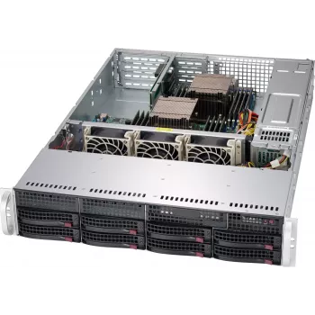 8U Rackmount Chassis Supermicro SuperChassis 825TQC-R802WB 800 W toiteplokiga