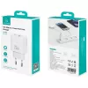 USAMS CC315 T65 25W 1xUSB-C 1xUSB-A kiirlaadimisseinalaadija