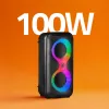 Kaasaskantav muusikakeskus MANTA SPK0401B100 Bluetooth-kõlar, 100 W tippvõimsus, FM-raadio, karaoke, sisseehitatud aku, X-BASS