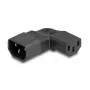 DeLOCK võrguadapter IEC 60320 C14–C13 pistikupesa 10 A 90° vasak parem Must