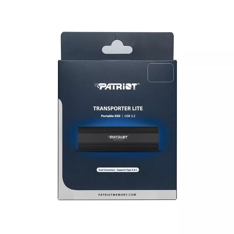 Väline SSD PATRIOT TRANSPORTER Lite 1TB (USB 3.2 Gen 2, 1000 MB/s, alumiinium, USB-C)