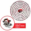 Einhell TE-CS 18/165-1 Li - Solo 16,5 cm Must, Punane, Hõbedane 4200 P/min