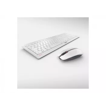 Klaviatuur CHERRY Stream Desktop Recharge hiir kaasas universaalne RF juhtmevaba QWERTZ saksa hall