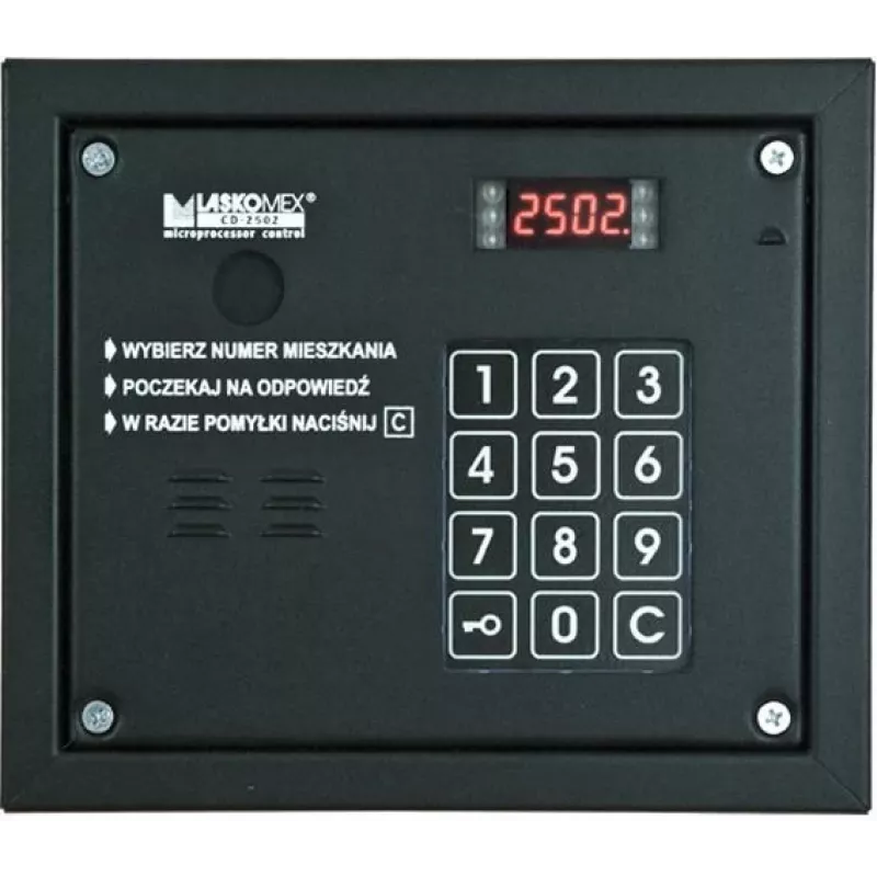 Audio panel Laskomex CP-2503R must RFID võtmelugejaga
