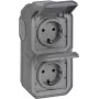 Legrand Plexo uus APWG 069744L Schuko pistikupesa IP44 hall 2-suunaline vertikaalne 5 (069744L)