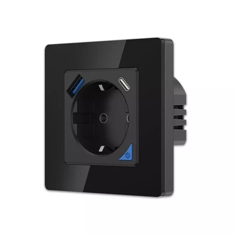 Seinapesakomplekt Extralink Smart Life Pro 230V 1x USB-A ja 1x USB-C-ga