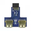 DeLOCK 9-pin 2.54 mm 2 x USB 2.0 1 x 9-pin 2.54 mm Must Sinine Hõbedane
