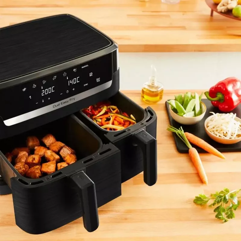 Tefal Easy Fry EY901N Double 8,3 L eraldiseisev 2700 W kuumaõhufritüür must