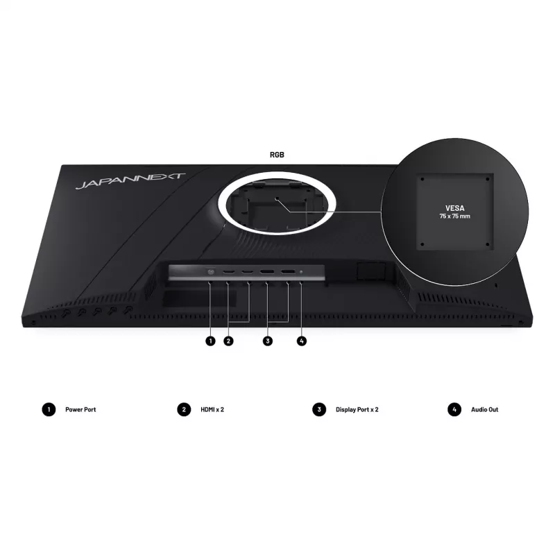 JAPANNEXT JN-I270WQHD300F-HSP arvutimonitor 68.6 cm (27 tolli) 2560 x 1440 pikslit Wide Quad HD LED Hall
