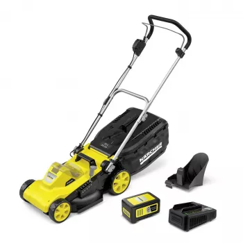 Järelkäidav muruniiduk Karcher LMO 3-18, aku 18 V, lõikelaius 340 mm, kuni 350 m², 25–60 mm kõrgus