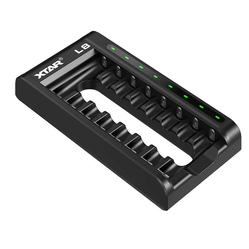 Aku laadija AA/AAA 1,5 V ja 1,2V, nutikas - 8 pesaga
