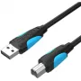 USB 2.0 A – USB-B kaabel Vention VAS-A16-B500, 5 m, must, isane-isane, 480 Mbps