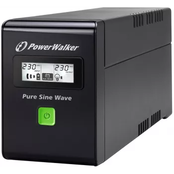 PowerWalker VI 600 SW FR Katkematu toiteallikas (UPS) 600 VA 2 AC-väljundit Line-Interactive (VI 600 SW FR)