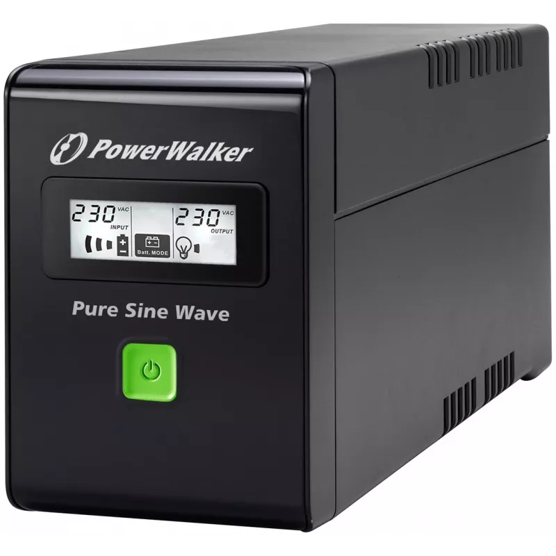 PowerWalker VI 600 SW FR Katkematu toiteallikas (UPS) 600 VA 2 AC-väljundit Line-Interactive (VI 600 SW FR)