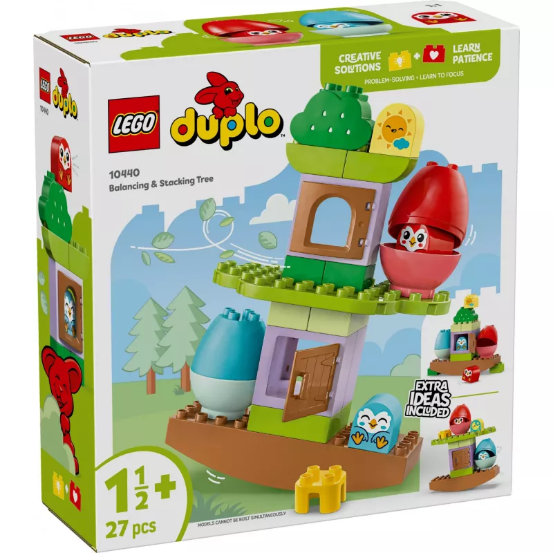 Ehitusmänguasi LEGO DUPLO Tasakaalustamise ja ladumise puu 10440 — 27 tk, alates 1,5+ aastat, suured värvilised klotsid
