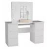 Magamistoa tualettlaua komplekt top e shop Z.KUBA MARINA L BIEL — valge puitlaastplaat, 6 sahtlit, 1300×510×1460 mm