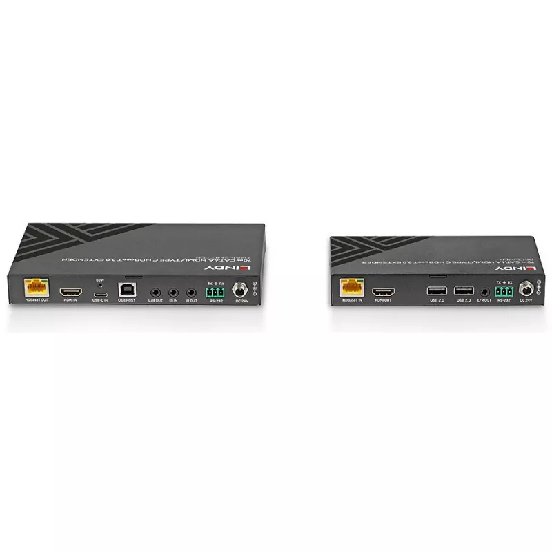 Lindy 70m Cat.6A HDMI 4K60 & Type C HDBaseT 3.0 KVM pikendaja
