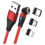 USB-kaabel RealPower MagneticCharge3 2m USB A punane