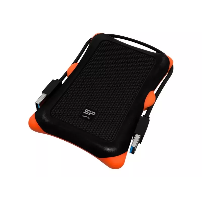 HDD/SSD-korpus Silicon Power Armor A30, 2,5-tolline ühe pesaga, USB 3.2 Gen 1, Micro-USB A, oranž/must