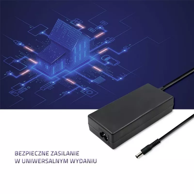 Toiteadapter Qoltec 50797 siseruumides must sülearvutile 1,16 m kaabel